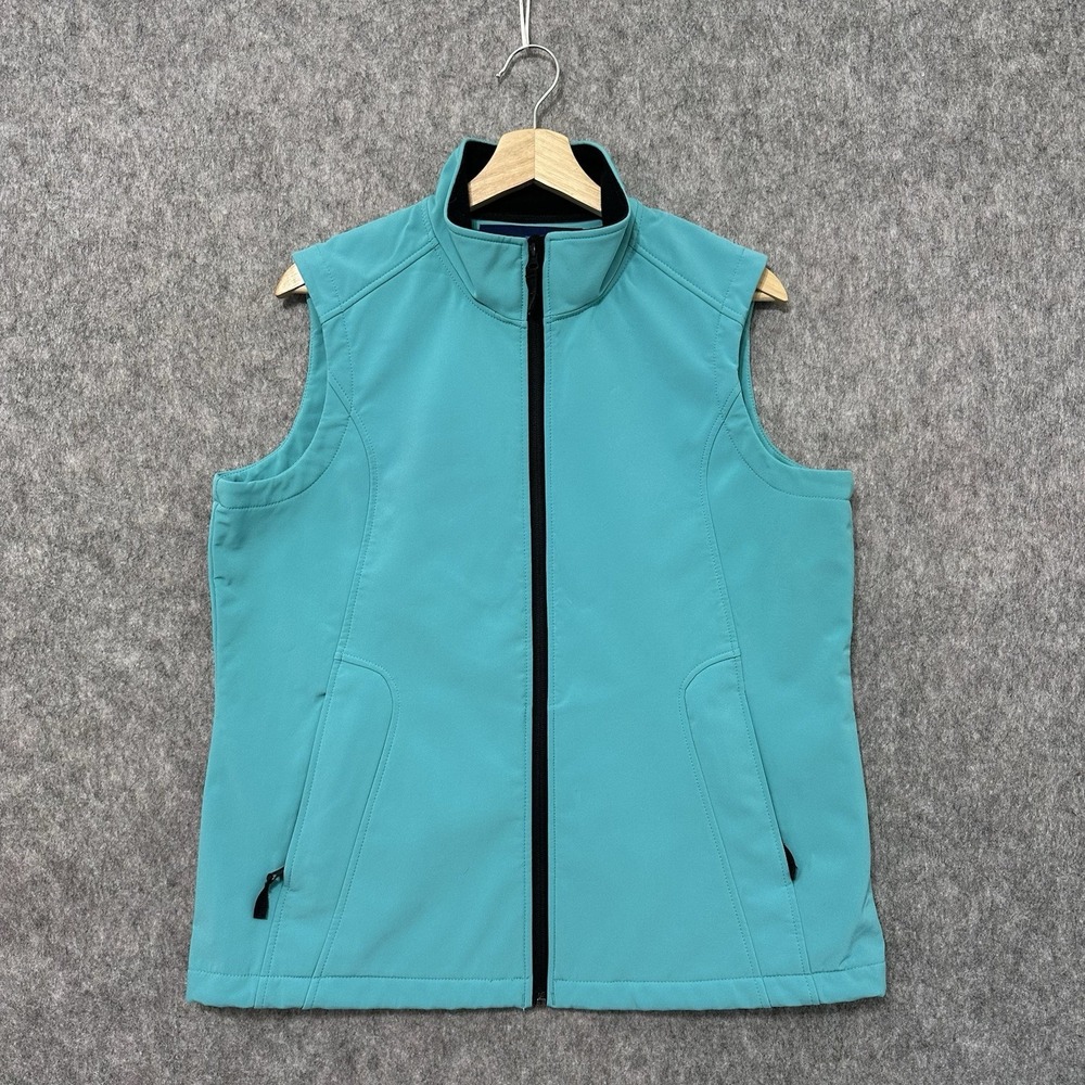 Iceburg Women's Softshell Vest XL Teal‎ Full Zip Waterproof Windproof Outdoor